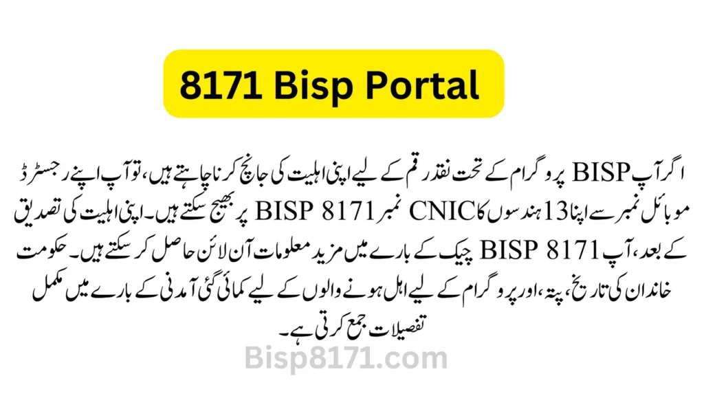 BISP 8171 Balance Check Online 2023
